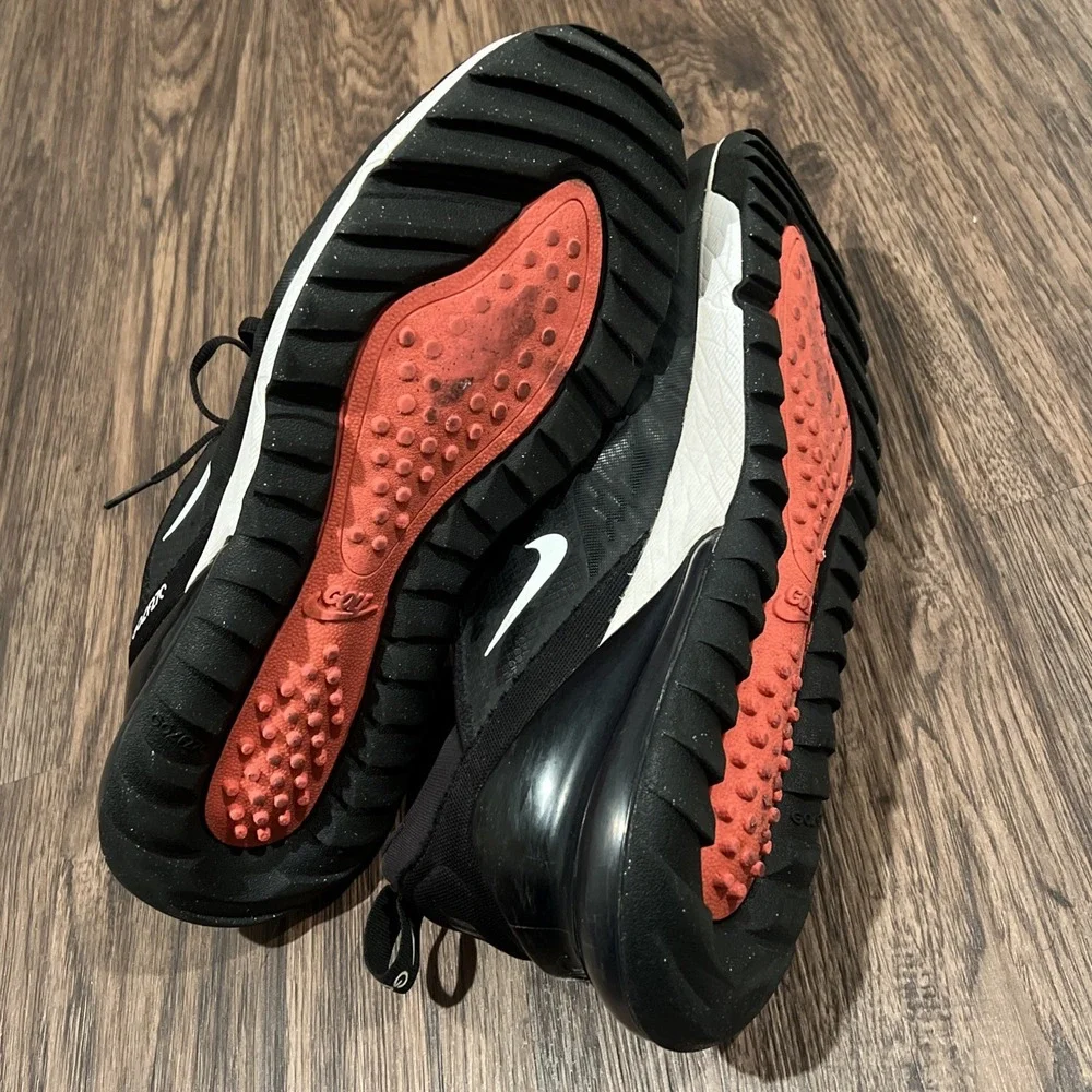 Nike Air Max 270 G Golf Shoes Color Black White Men's Size 12